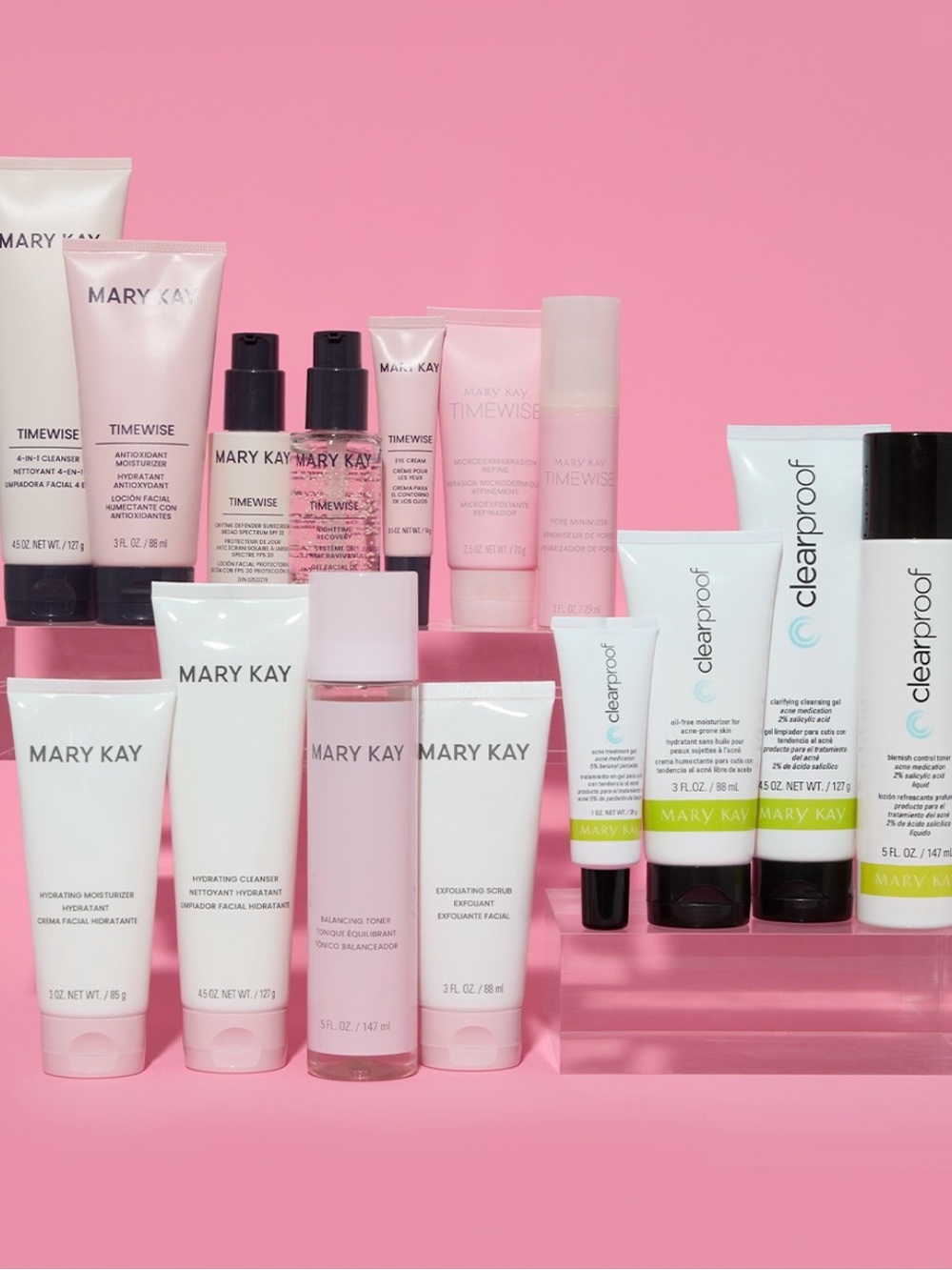 Mary Kay Skincare Set - Pink and White